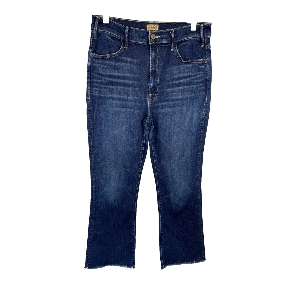 MOTHER Womens Lil' Hustler Ankle Fray in Off Limits Jeans Size 31 Dark Wash - Picture 4 of 14